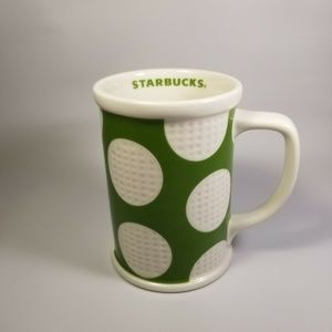 Starbucks Golf Ball Mug - Green and White Dimpled
